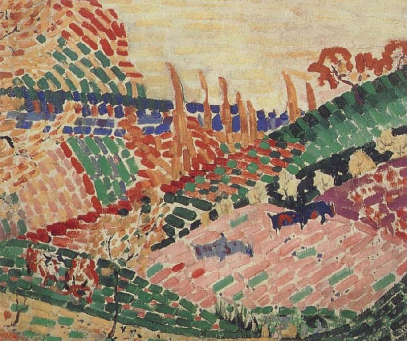 Delaunay, Robert The landscape having cow oil painting image